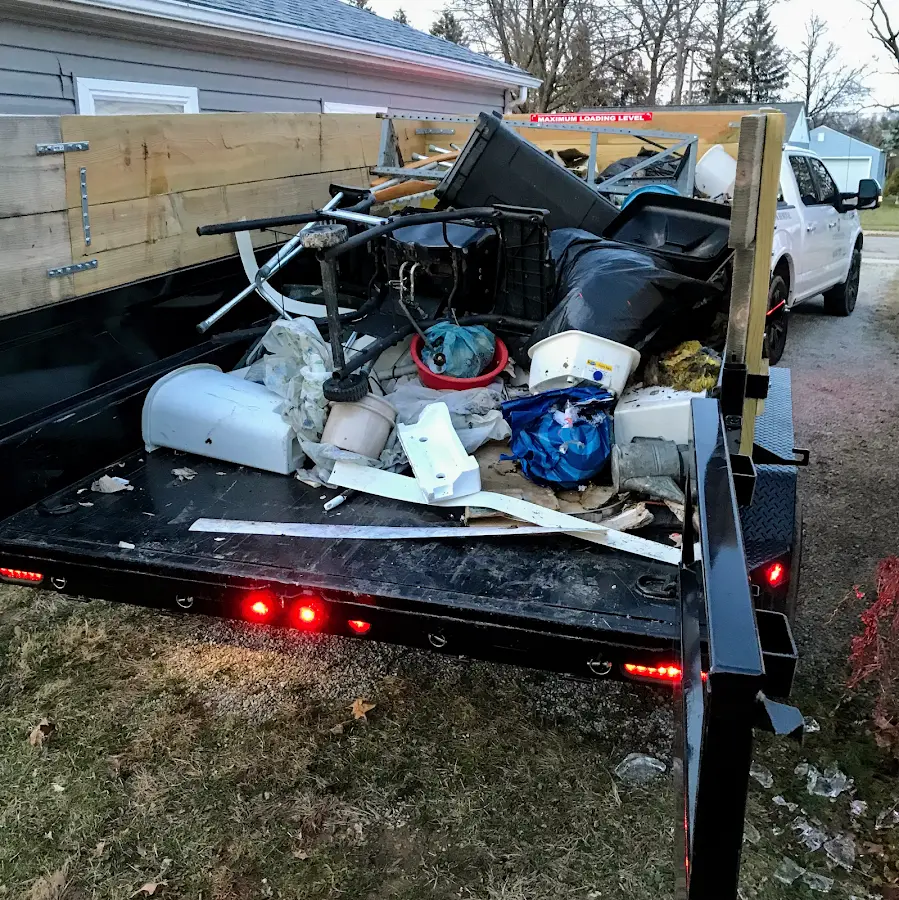 Roll-off dumpster delivered to a residential driveway in Northfield